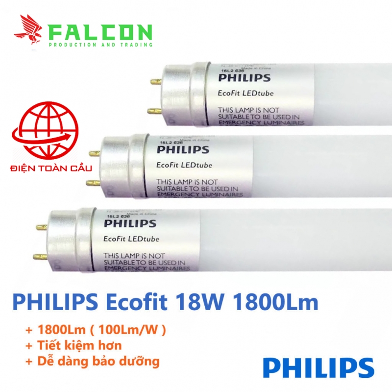 Bóng Led Tuyp Philips Ecofit-18w