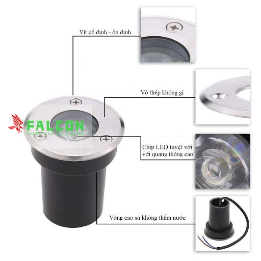 chọn đèn led âm đất 10w