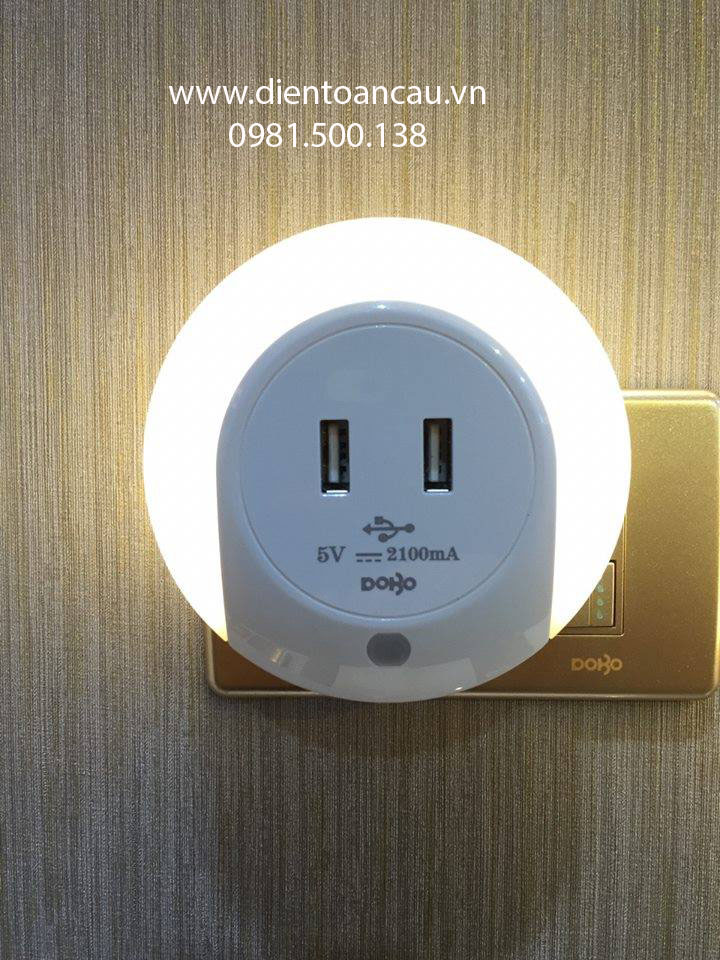 đèn ngủ thông minh có sạc usb cảm biến ánh sáng