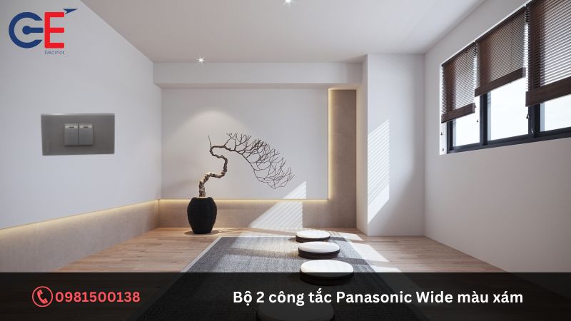 Ưu điểm của bộ 2 công tắc Panasonic Wide màu xám