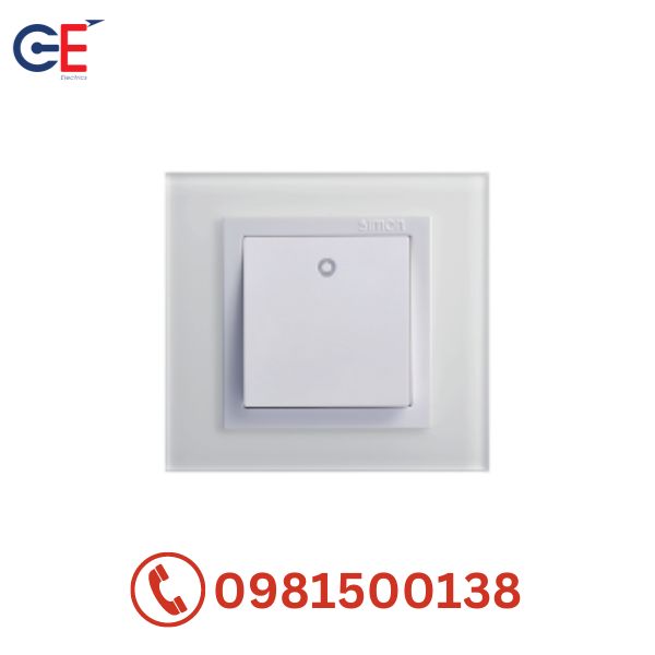 Bộ 1 công tắc 20A 2 cực Simon V8 2 chiều có đèn LED
