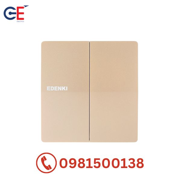 Bộ 2 công tắc Edenki Elegant Golden 1 chiều EE-102-G