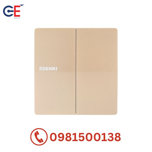 Bộ 2 công tắc Edenki Elegant Golden 2 chiều EE-202-G