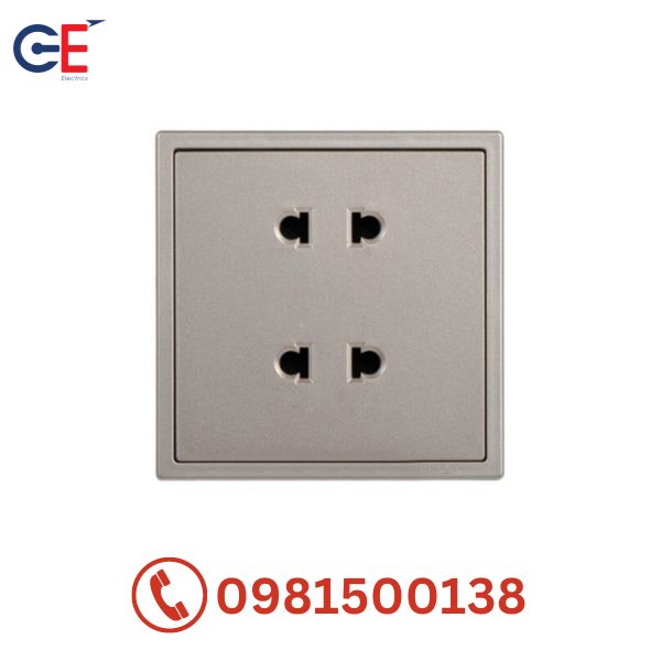 Bộ ổ cắm đôi 2 chấu Simon I7