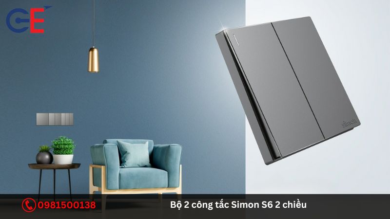 Cấu tạo của bộ 2 công tắc Simon S6 2 chiều