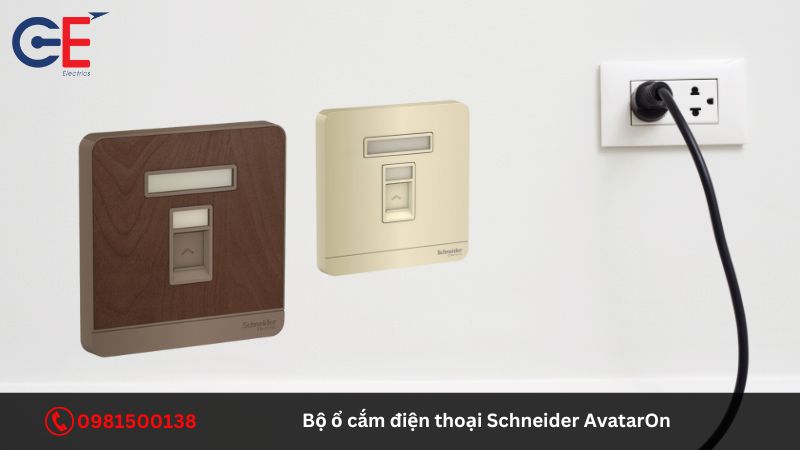Cấu tạo của bộ ổ cắm điện thoại Schneider AvatarOn