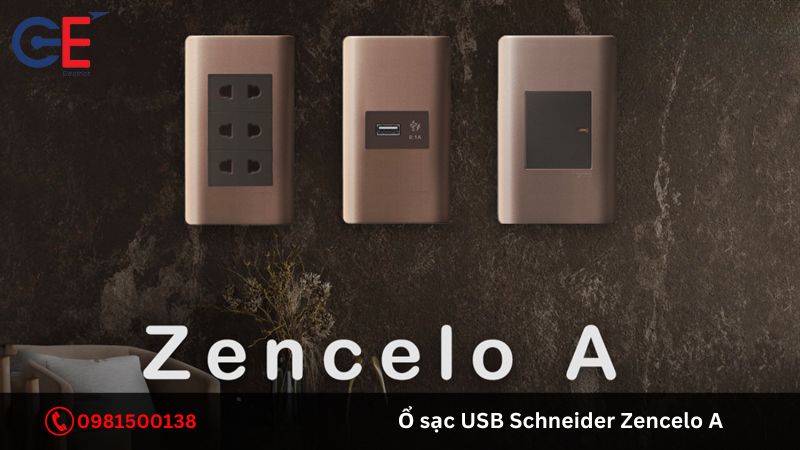 Cấu tạo của ổ cắm sạc USB Schneider Zencelo A
