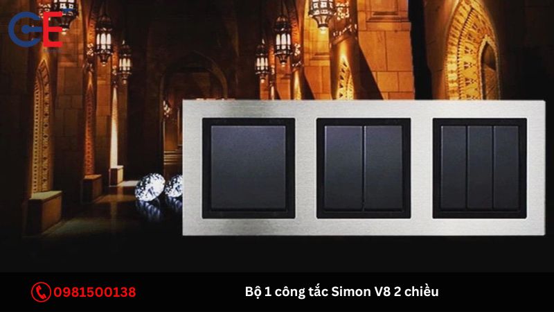 Đặc điểm của bộ 1 công tắc Simon V8 2 chiều