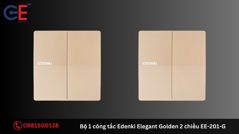 Đặc điểm của bộ 2 công tắc Edenki Elegant Golden 2 chiều EE-202-G