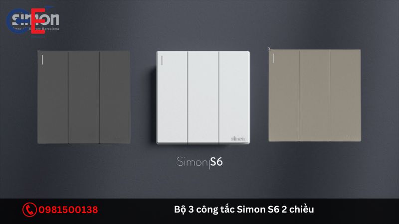 Đặc điểm của bộ 3 công tắc Simon S6 2 chiều