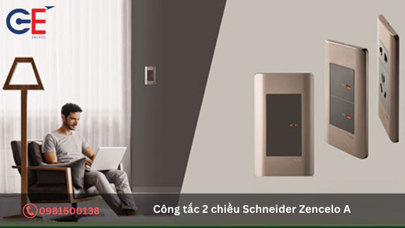 Đặc điểm của bộ công tắc 2 chiều Schneider Zencelo A