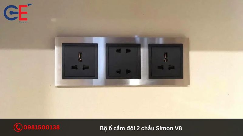 Địa chỉ cung cấp bộ ổ cắm đôi 2 chấu Simon V8?
