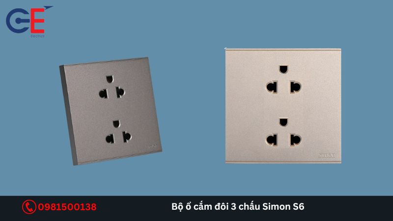Địa chỉ cung cấp bộ ổ cắm đôi 3 chấu Simon S6?