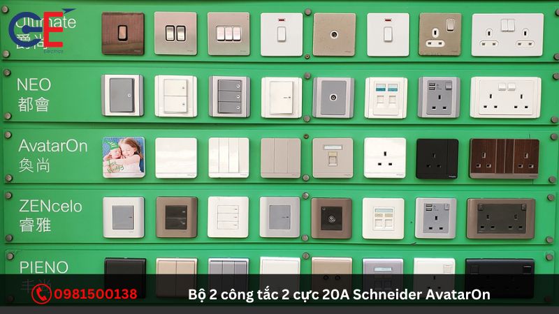 Địa chỉ cung cấp sản phẩm bộ 2 công tắc 2 cực 20A Schneider AvatarOn?