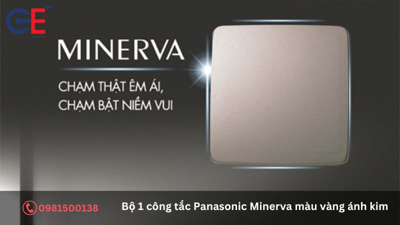 Ứng dụng của bộ 1 công tắc Panasonic Minerva màu vàng ánh kim