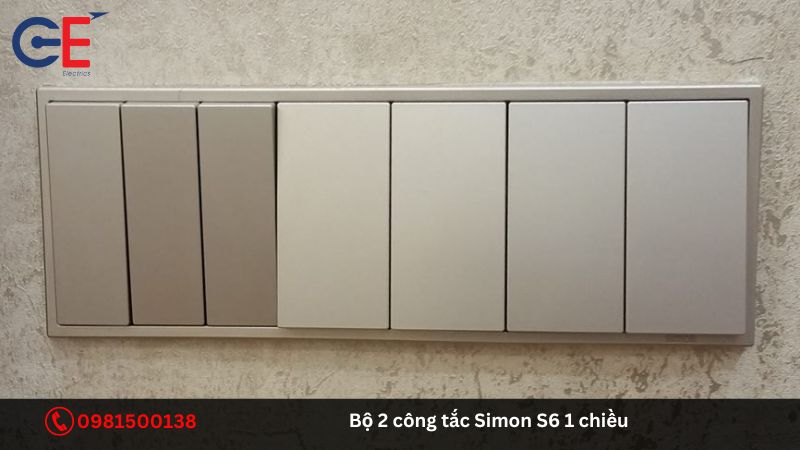 Ứng dụng của bộ 2 công tắc Simon S6 1 chiều