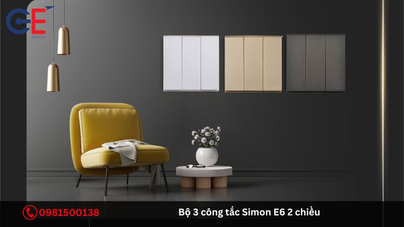 Ứng dụng của bộ 3 công tắc Simon E6 2 chiều