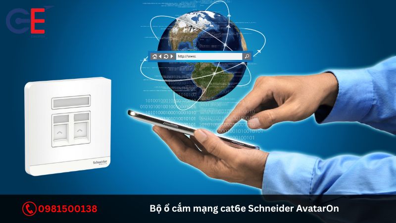 Ứng dụng của bộ ổ cắm mạng cat6e Schneider AvatarOn