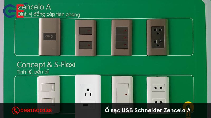 Ứng dụng của ổ sạc USB Schneider Zencelo A