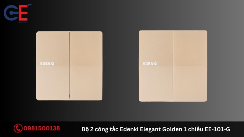 Ưu điểm của bộ 2 công tắc Edenki Elegant Golden 1 chiều EE-102-G