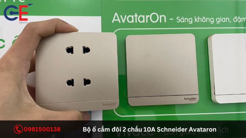 Ưu điểm của bộ ổ cắm đôi 2 chấu 10A Schneider Avataron