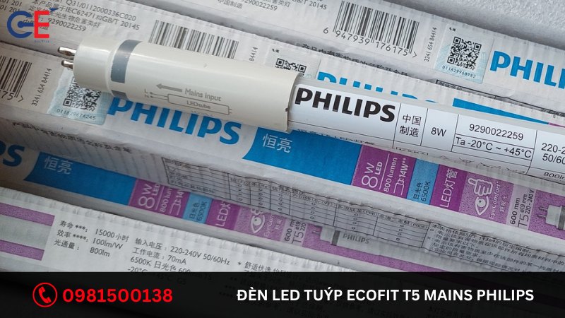 Ưu điểm của đèn Led Tuýp Ecofit T5 Mains Philips