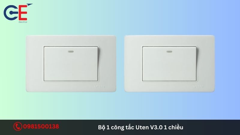 Cấu tạo của bộ 1 công tắc Uten V3.0 1 chiều