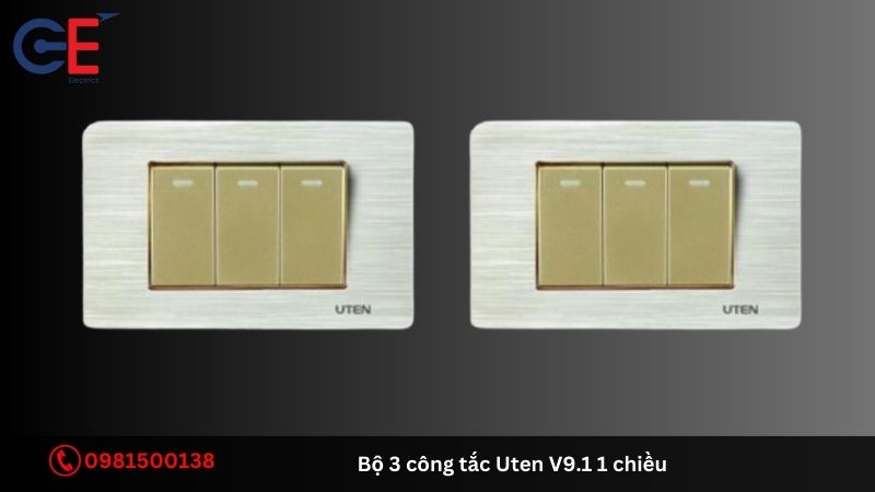 Đặc điểm của bộ 3 công tắc Uten V9.1 1 chiều