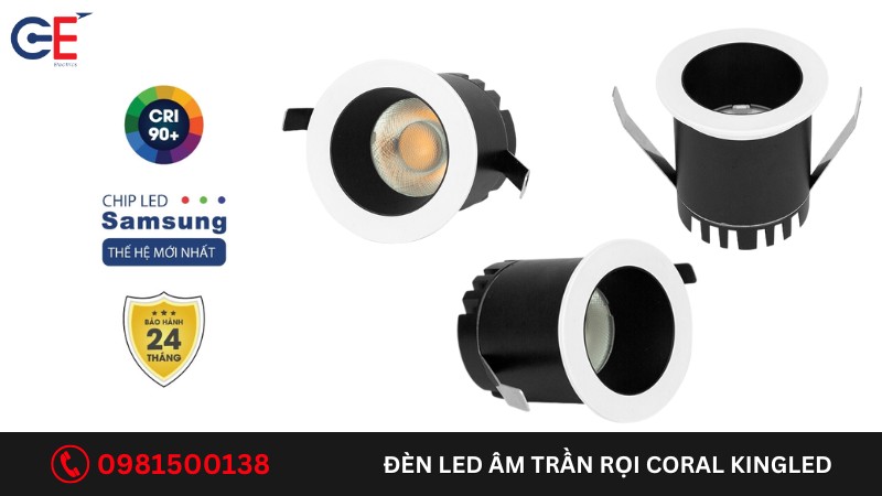Đặc điểm của đèn Led âm trần rọi Coral KingLed