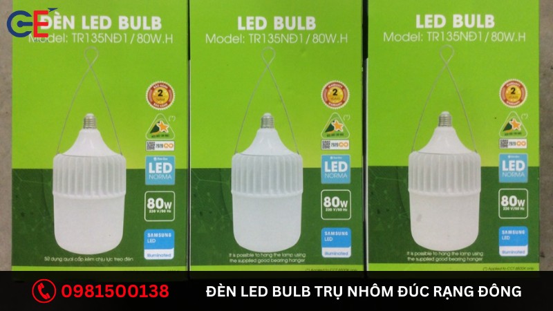 Đặc điểm của đèn Led Bulb trụ nhôm đúc Rạng Đông