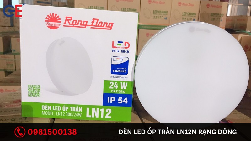 Đặc điểm của đèn Led ốp trần LN12N Rạng Đông