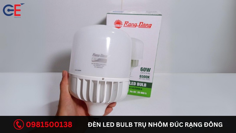 Ưu điểm của đèn Led Bulb trụ nhôm đúc Rạng Đông