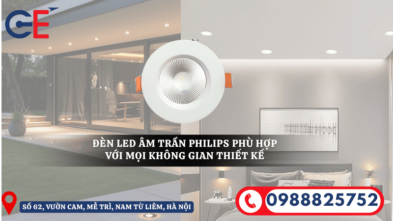 Đèn led âm trần philips