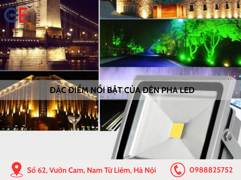 Đặc điểm nổi bật của đèn pha LED chiếu sáng