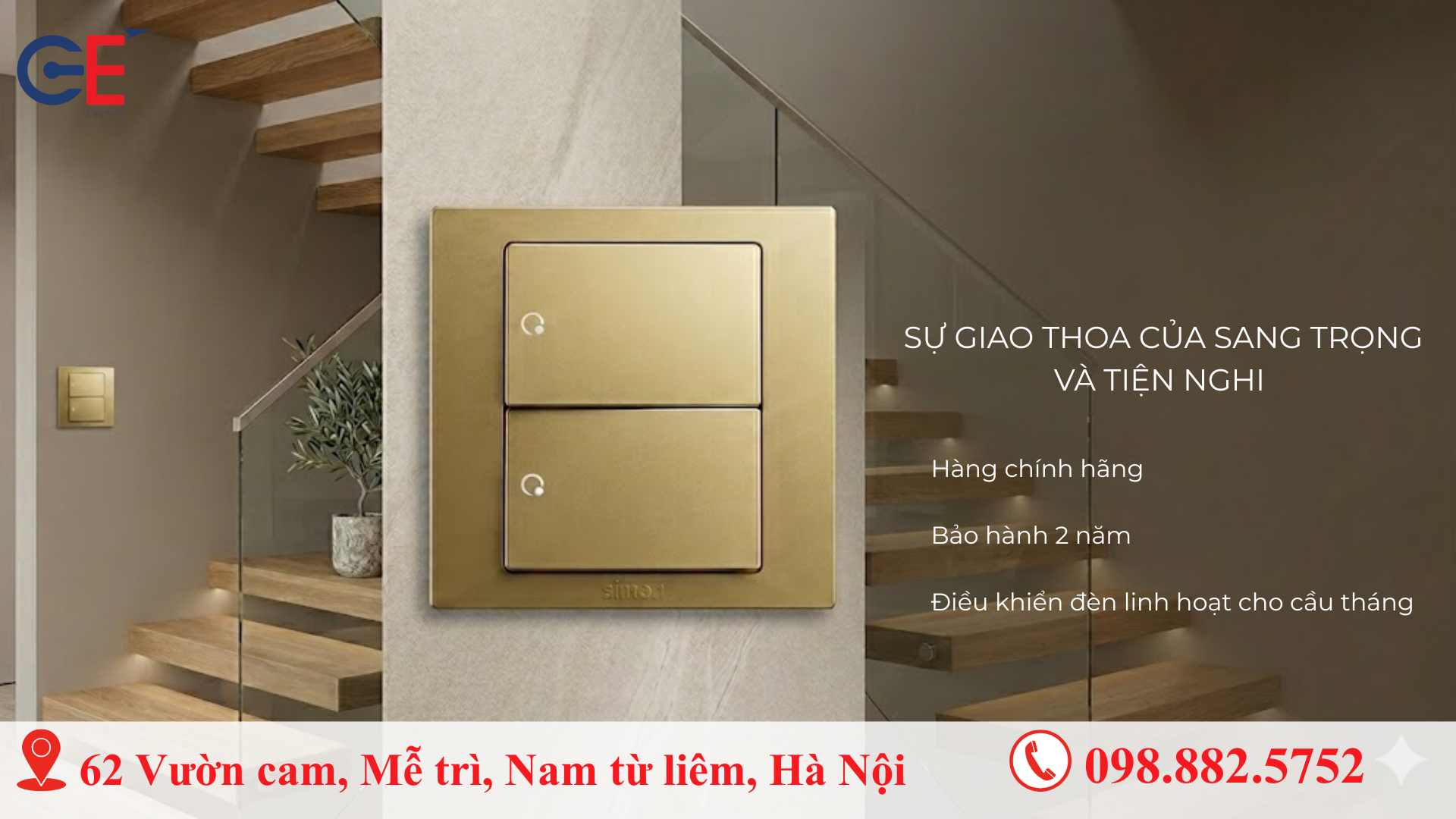 Bộ công tắc đôi 2 chiều simon s5 với độ bền vượt trội 