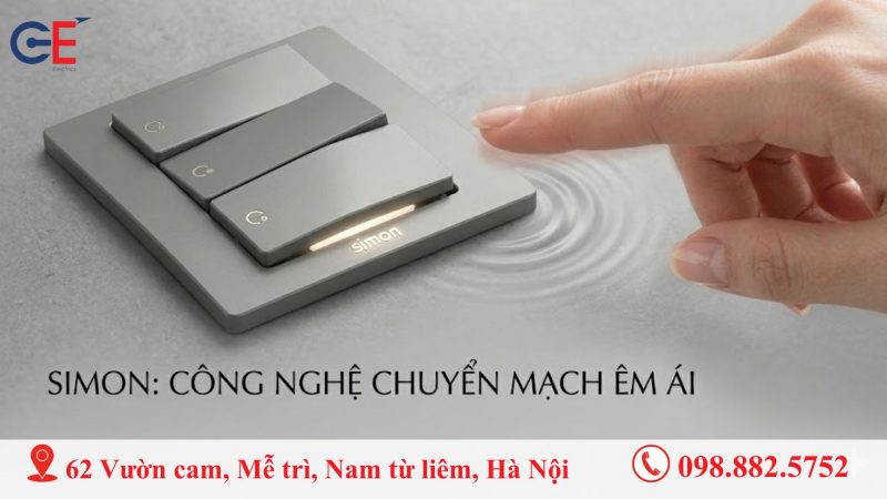 Bộ công tắc ba 2 chiều Simon S5 vận hành êm ái 