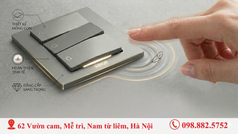 Bộ công tắc ba 2 chiều Simon S5 thiết kế sang trọng, tinh tế 