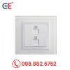 ổ cắm điện thoại và hạt mạng cat6 Simon V8 màu trắng