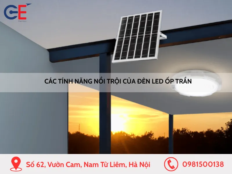 Các tính năng nổi trội của đèn LED ốp trần