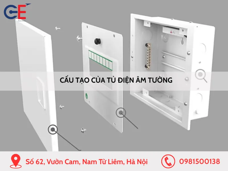Cấu tạo của tủ điện âm tường