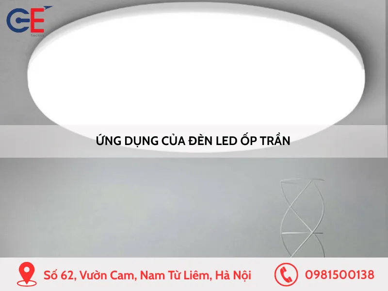 Ứng dụng của đèn Led ốp trần