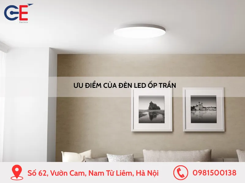Ưu điểm của đèn Led ốp trần