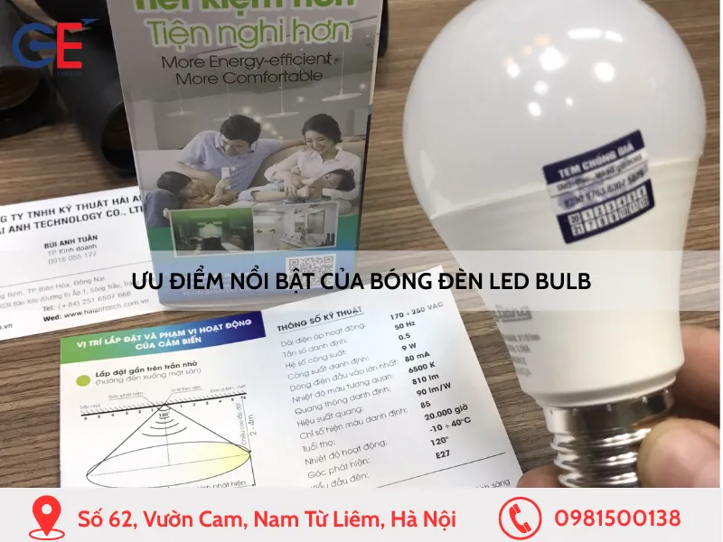 Ưu điểm nổi bật của bóng đèn LED Bulb