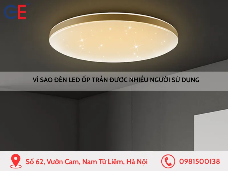 Vì sao đèn led ốp trần được nhiều người sử dụng